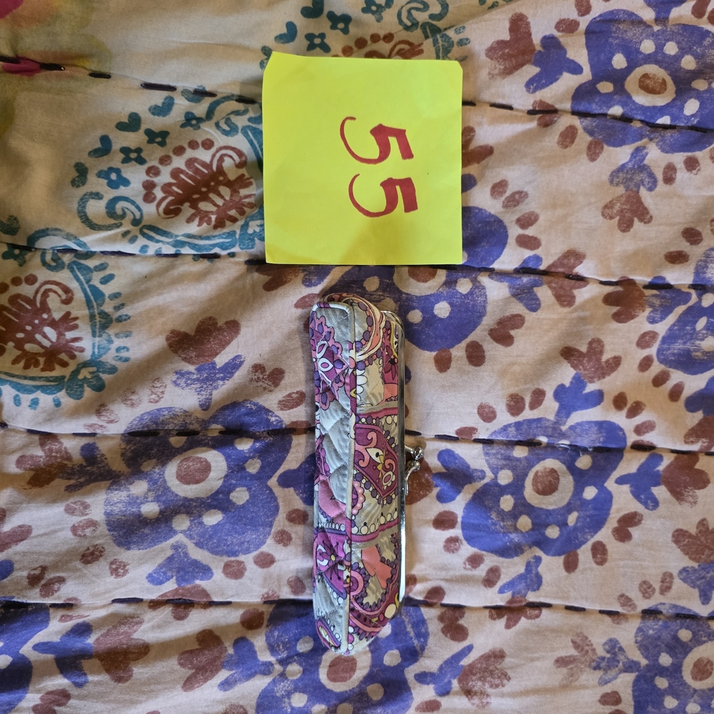 Vera Bradley Pink and Purple Floral Glasses Case